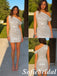 Sparkly Sequined Asymmetrical Mini Homecoming Gown, HD0363