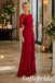 Elegant Red Chiffon Beaded Mother of the Groom Formal Gown, SFM018