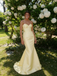 Bright Yellow Satin Strapless Corset Mermaid Formal Gown | Prom & Party Dress, PD01232