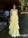 Butter Yellow Chiffon Strapless Ruffle Tiered Maxi Dress – Flowy Bridesmaid & Graduation Gown, PD01253