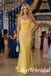 Shiny Sunflower Yellow Strapless Corset Prom Dress, Satin Beaded Mermaid Formal Gown, PD01261