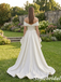 Chic Satin Off The Shoulder High Low Formal Gown for Prom & Weddings, PD01270