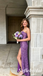 Lavender Strapless Sequin Mermaid Prom Dress With Slit Formal Evening Gown, PD01276