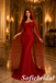Red Sparkly Beaded Mermaid Wedding Dress With Floral Bodice And Veil, PD01286