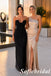 Two Piece Black Crepe Bustier Column Long Formal Dress For Wedding Guest, PD1307