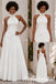 Chic White Halter Pleated Long Formal Evening Dress, PD1331