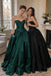 Emerald Green Satin Sweetheart Corset Bodice Ball Gown Floor Length Evening Dress,PD13847