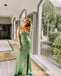 Sexy Sequin Spaghetti Straps Sleeveless Side Slit Mermaid Long Prom Dresses, PD0911