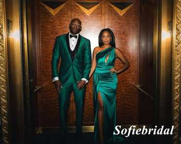 Sexy Dark-Green Soft Satin One Shoulder Side Slit Mermaid Long Prom Dresses, PD0953