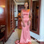 Elegant Soft Satin Bateau Spaghetti Straps Sleeveless Mermaid Floor Length Bridesmaid Dresses, SFWG00515