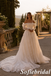 Vintage Lace  Off Shoulder Ball Gown White Wedding Dress, SFWD0088