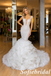 Beaded Lace Mermaid Wedding Dress With Ruffled Organza Skirt, SFWD0087