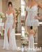 Shiny Beaded Sequin Spaghetti Strap Wedding Dress With Slit, SFWD0085