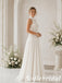 Elegant White Halter Lace A Line Wedding Dress, SFWD0096