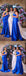 Elegant Royal-Blue Soft Satin One Shoulder Sleeveless Mermaid Floor Length Bridesmaid Dresses, SFWG00552