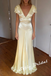 Shiny Soft Satin Flutter Sleeves V-Neck A-Line Maxi Prom Dress, PD01173