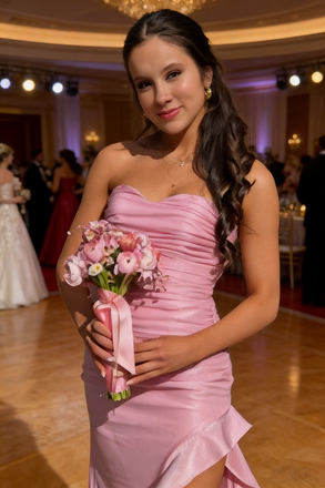 Sexy Soft Satin Sweetheart Sleeveless Ruffled Side Slit Mermaid Maxi Prom Dress/Graduation Dresses, PD01184