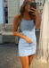 Charming Lace Appliqued Criss-Cross Short Homecoming Dresses, HD0187