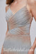 Elegant Special Fabric Spaghetti Straps V-neck Sheath Side Slit Long Prom Dresses,SFPD0349