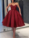 Sweetheart Tea-Length Ball Gown, Simple Cheap Homecoming Dress, HD0133