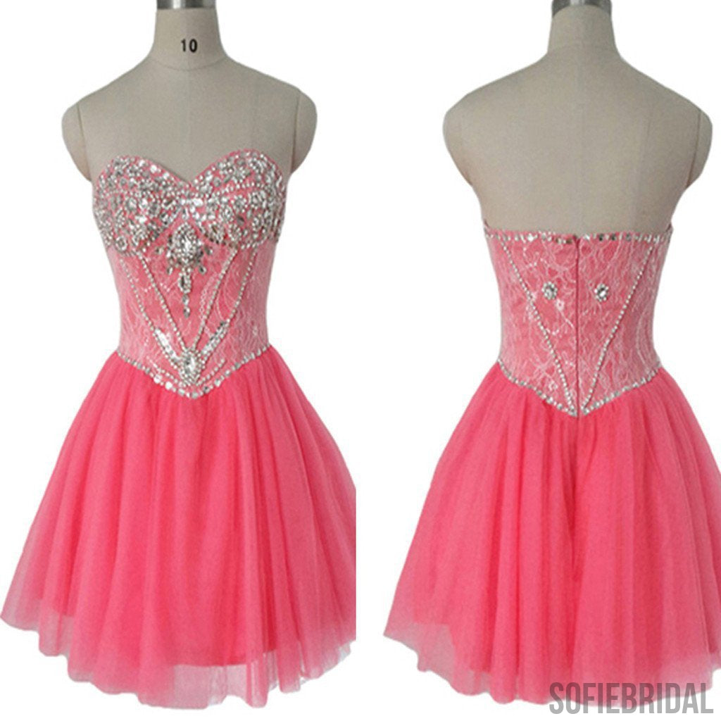 sparkly strapless mini cute off shoulder unique homecoming prom dress,BD0004