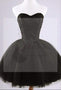 Formal lace little black dress, short homecoming prom dresses, CM0024