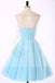 Cheap Chiffon Light Blue Cute homecoming prom dresses, CM0018