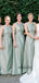 Simple Scoop Neck Satin Cheap Bridesmaid Dresses,SFWG0031