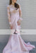 Long Sleeve Lace Satin Mermaid Prom Dresses, Open Back Ruffles Prom Dress, Prom Dresses, PD0431
