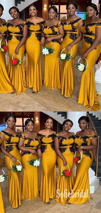 Sexy Off-shoulder Mermaid Lace Cheap Bridesmaid Dresses,SFWG00350