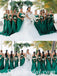 Sexy Soft Satin Sweetheart Mermaid Trailing Floor Length Bridesmaid Dressses, SFWG00459
