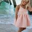 Simple Design Sleeveless Pink Jersey Homecoming Prom Dresses, SF0064