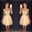 Sexy Beaded See Through Homecoming Dresses, Cocktail Dress, Custom Homecoming Dress