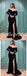 Sexy Velvet And Sequin Off Shoulder V-Neck Long Sleeve Side Slit Mermaid Long Prom Dresses,PD0774