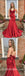 Sexy Rust Satin Spaghetti Straps V-Neck Mermaid Long Prom Dresses,SFPD0476