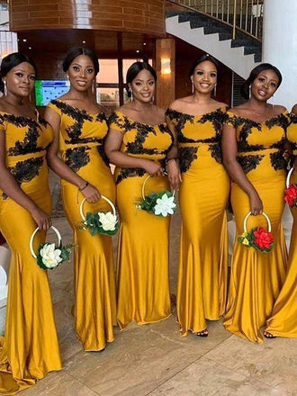 Sexy Off-shoulder Mermaid Lace Cheap Bridesmaid Dresses,SFWG00350