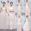 Mismatched Chiffon Long Lace Cheap Floor-Length Bridesmaid Dresses,Cheap Popular Bridesmaid Dress