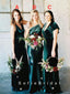 Sheath Mismatched Velvet Cheap Simple Long Bridesmaid Dresses Online,SFWG0012