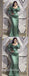 Modest Satin Long Sleeve Side Slit Sheath  Prom Dresses With Pleats,SFPD0375