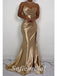 Sexy Elastic Satin Sweetheart Sleeveless Side slit Mermaid Long Prom Dresses,PD0786