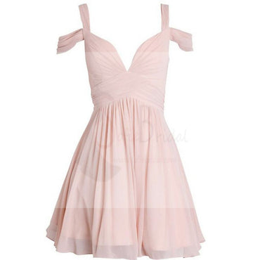 Simple design off shoulder chiffon homecoming prom dresses, SF0080