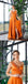Sexy Orange Satin Sweetheart V-Neck A-Line Long Prom Dresses With Side Slit,SFPD0436