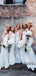 Simple Straight Mermaid White Cheap Bridesmaid Dresses,SFWG00355