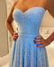 Lovely Sweetheart A-line Tulle Simple Long Prom Dresses,SFPD0135