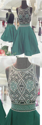 New Arrival vintage open back sparkly unique formal homecoming prom dresses, BD00160