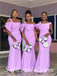 Elegant Soft Satin Sleeveless Sheath Floor Length Bridesmaid Dressses,SFWG00463