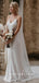 Simple Sheath V-Neck Spaghetti Straps Cheap Long Wedding Dresses,SFWD0017
