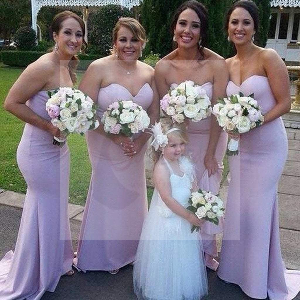 On Sale Simple Cheap Sweet Heart Mermaid Sexy Wedding Party Bridesmaid Dresses, WG174
