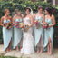 Unique Charming Simple Design Side Split Sexy Cheap Wedding Party Bridesmaid Dresses, WG179