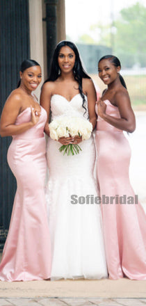 Simple Sweetheart Mermaid Long Bridesmaid Dresses,SFWG00397